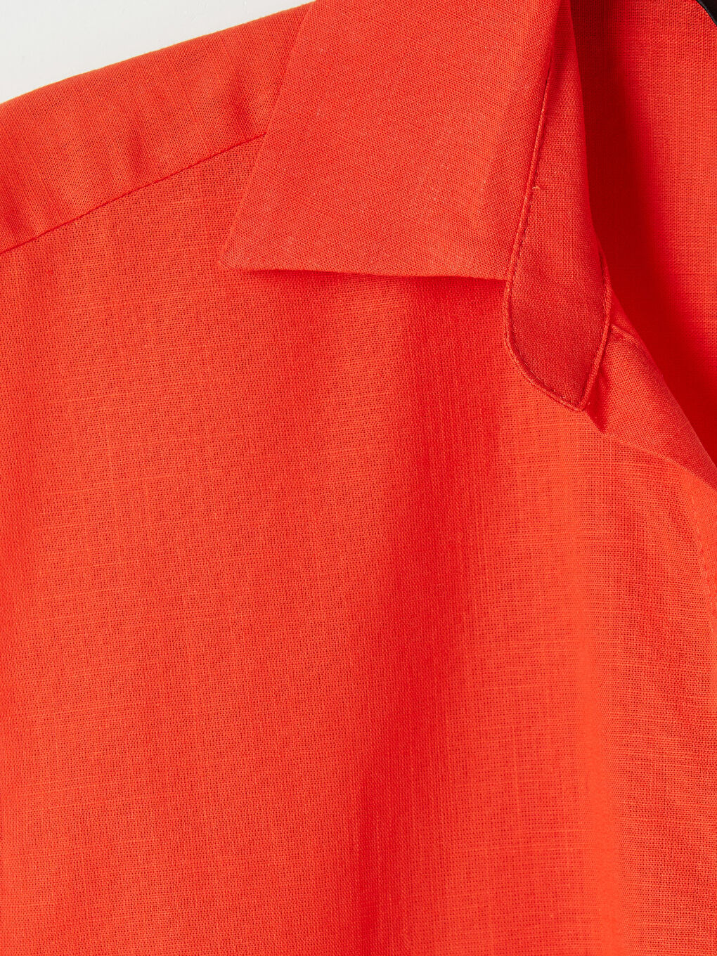 Kırmızı Regular Fit Kadın Gömlek-2