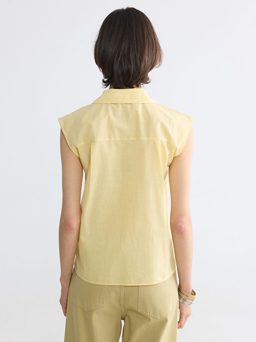 Bej Regular Fit Kadın Gömlek-3