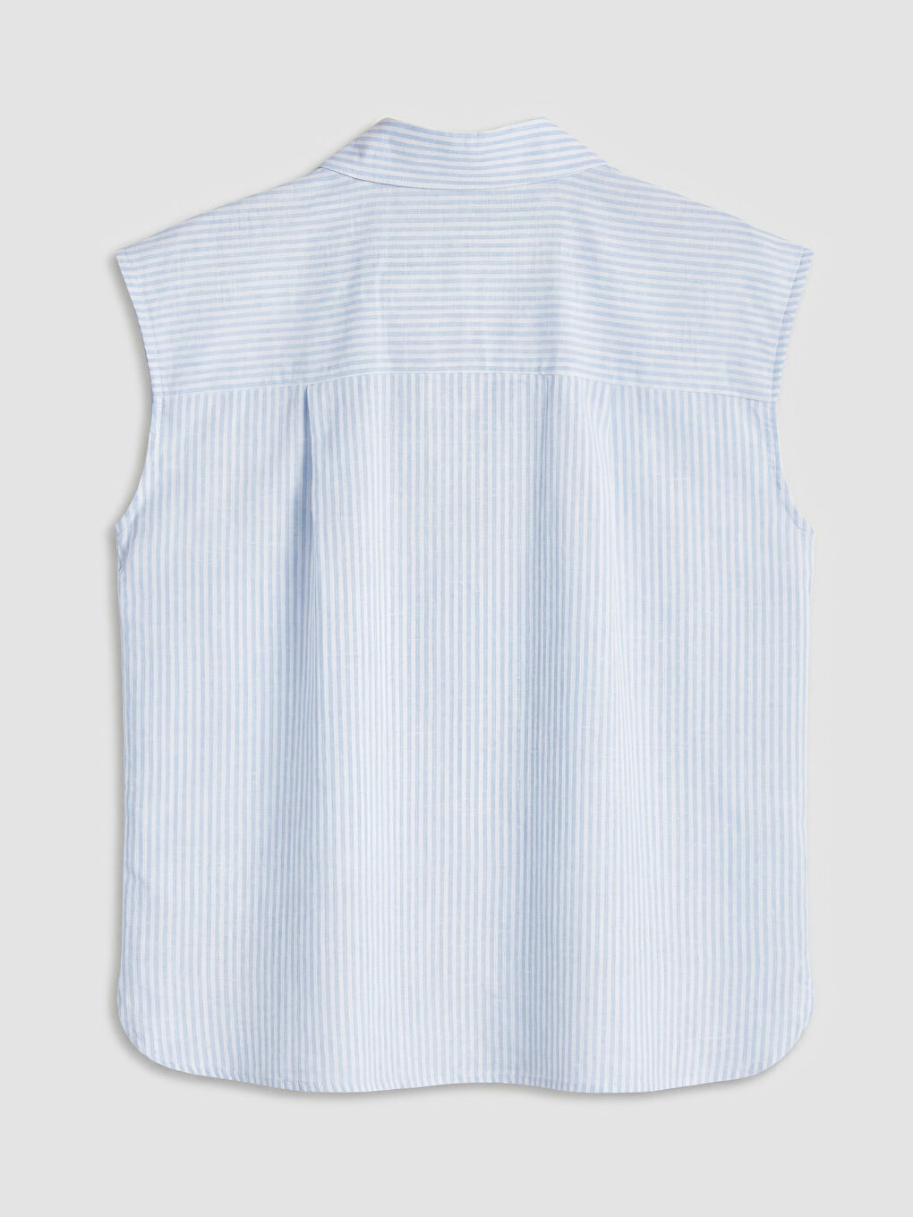 Mavi Çizgili Kadın Gömlek-5