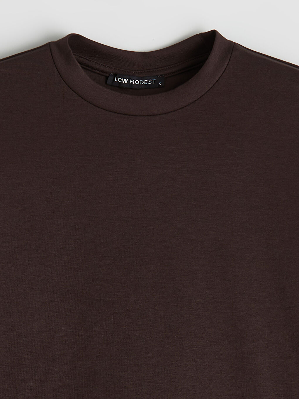 Kahverengi Fular Yaka Kadın Tunik-4