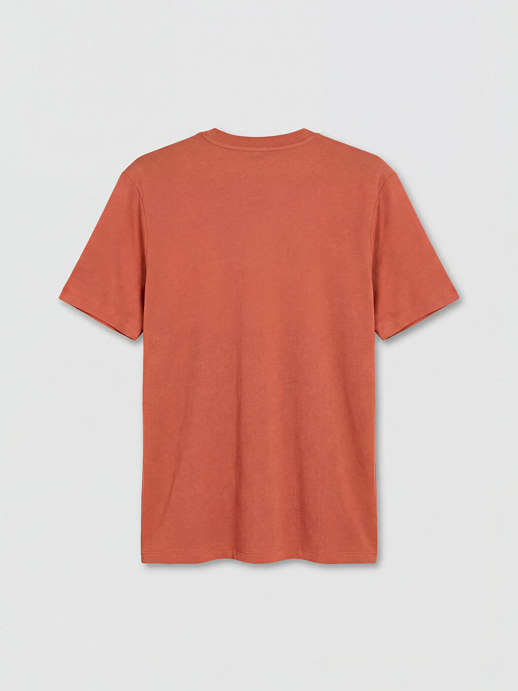 Kahverengi Bisiklet Yaka Baskılı Erkek Tişört-1