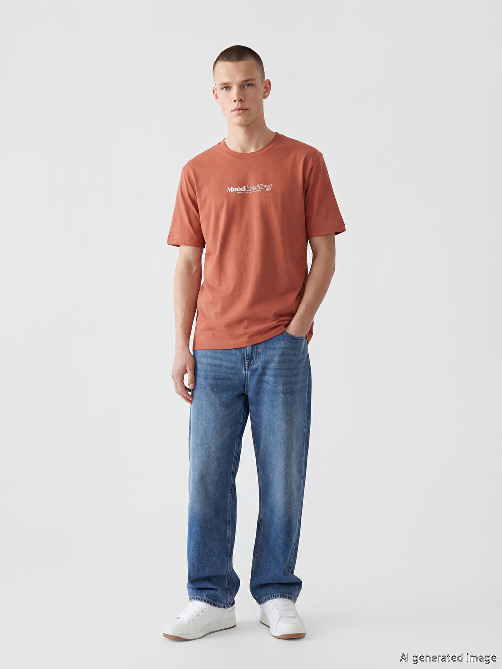 Crew Neck Printed Men's T-Shirt-1