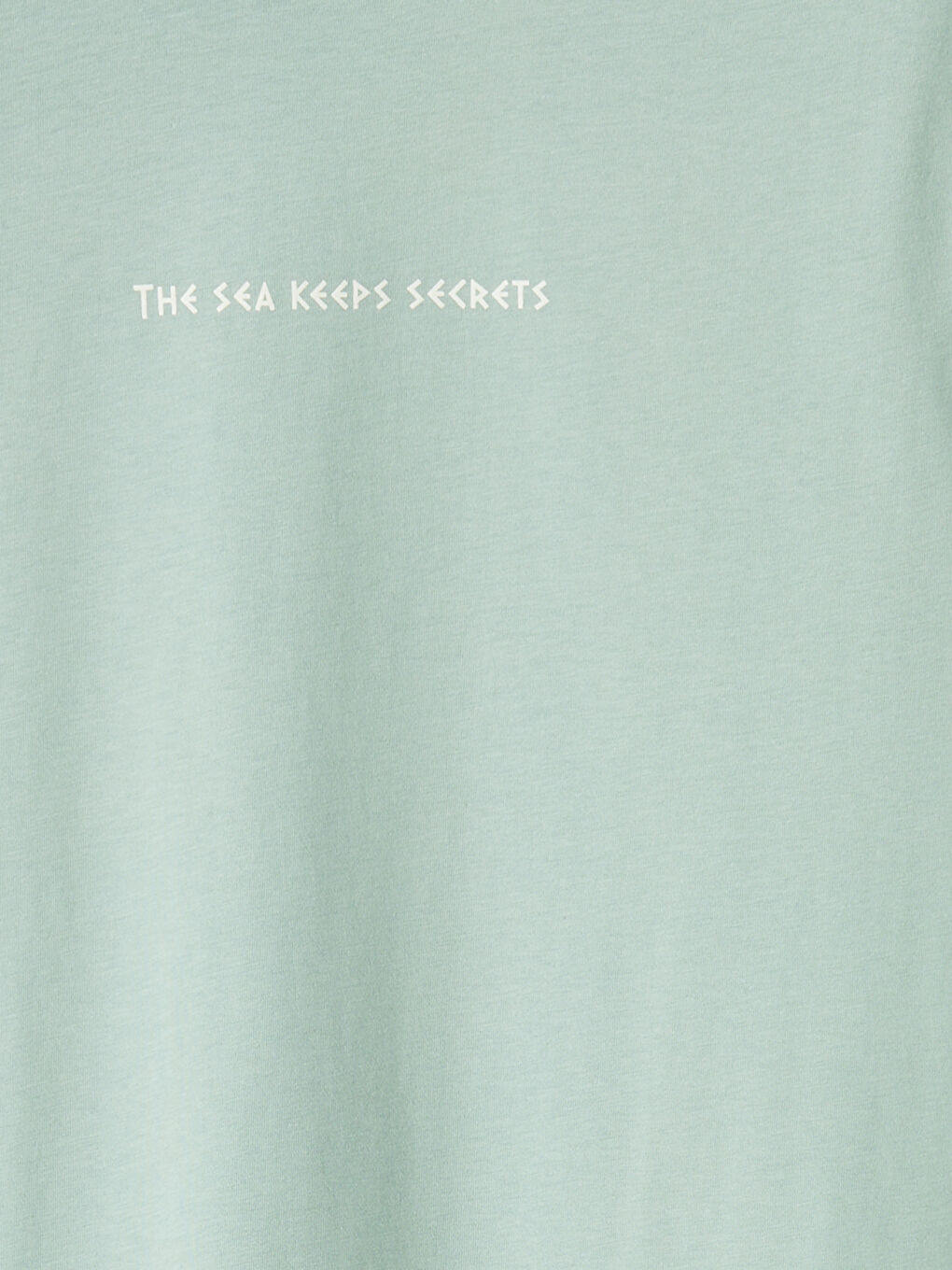 Yeşil Bisiklet Yaka Baskılı Penye Erkek Tişört-2