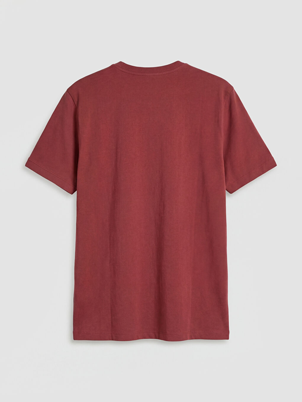 Kırmızı Bisiklet Yaka New York Baskılı Erkek Penye Tişört-1