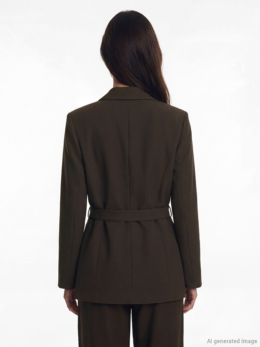 Belted Women's Blazer Jacket-3