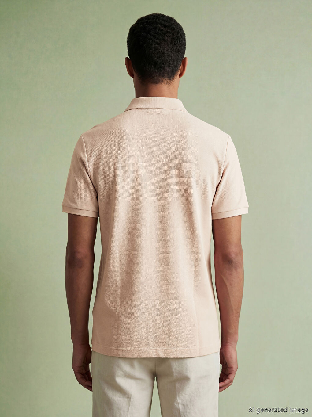 Pembe Polo Yaka Erkek Tişört-7