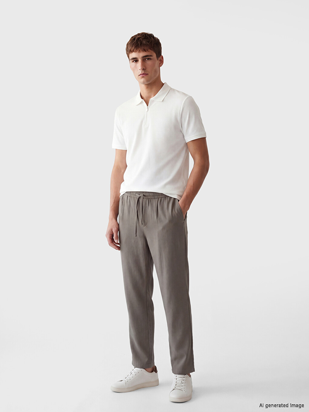 Polo Collar Pique Men's T-Shirt-1