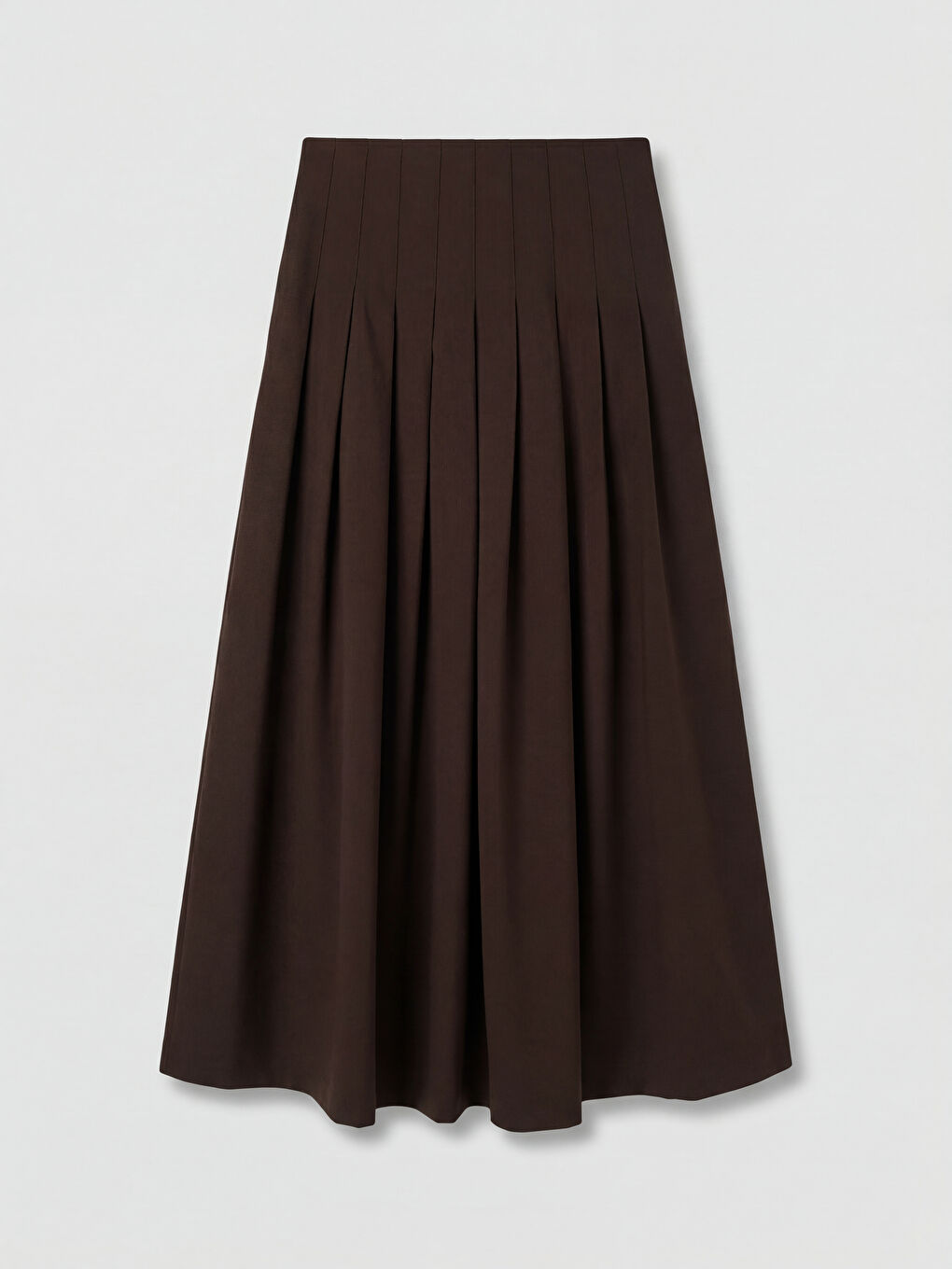 Kahverengi Modal Dokulu Pileli Etek