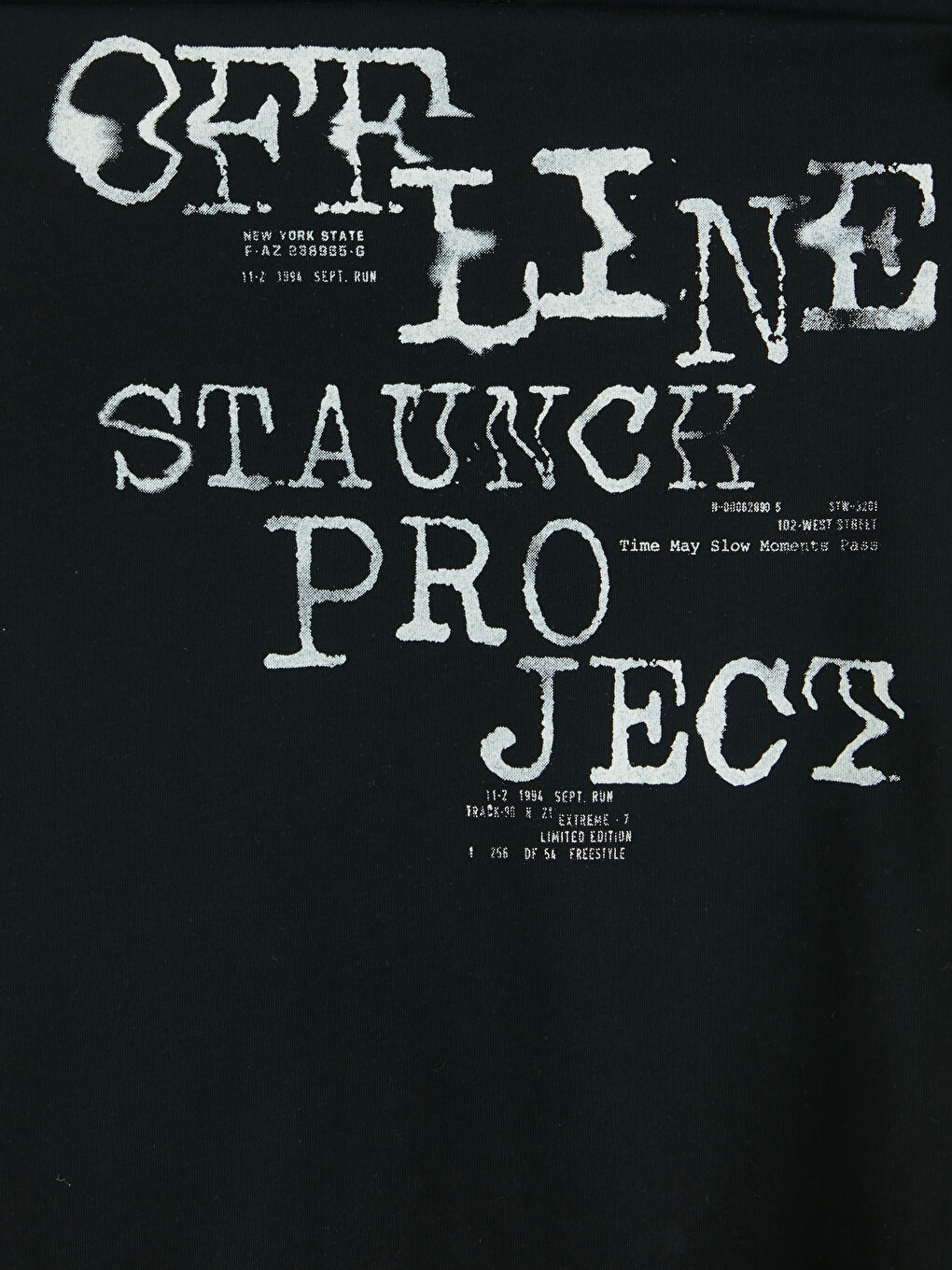 Siyah Bisiklet Yaka Baskılı Penye Erkek Tişört-6