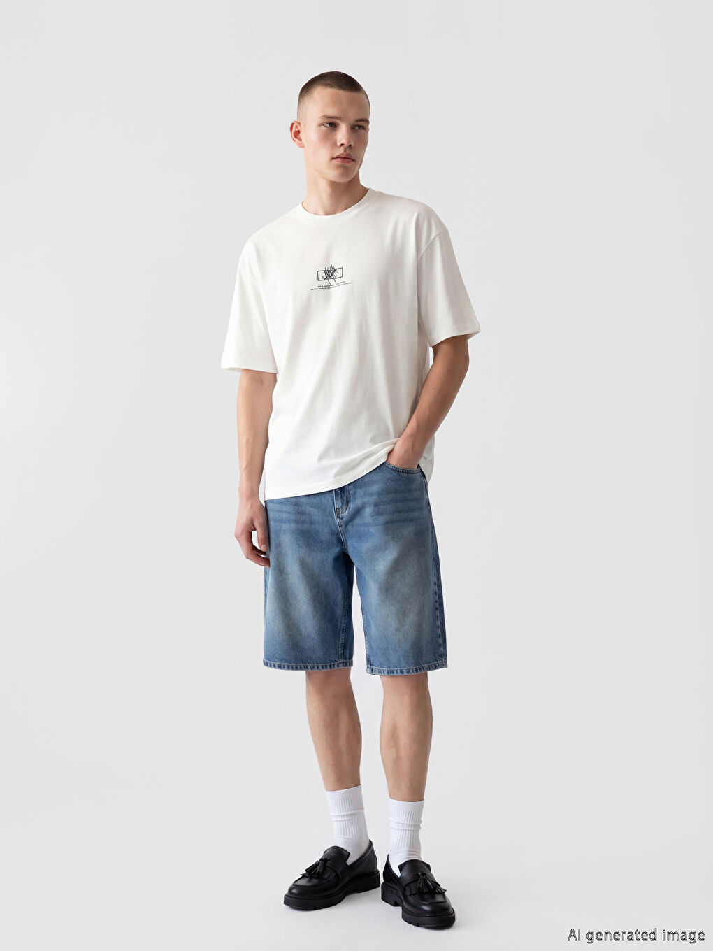 Crew Neck Printed Jersey Men's T-Shirt-1