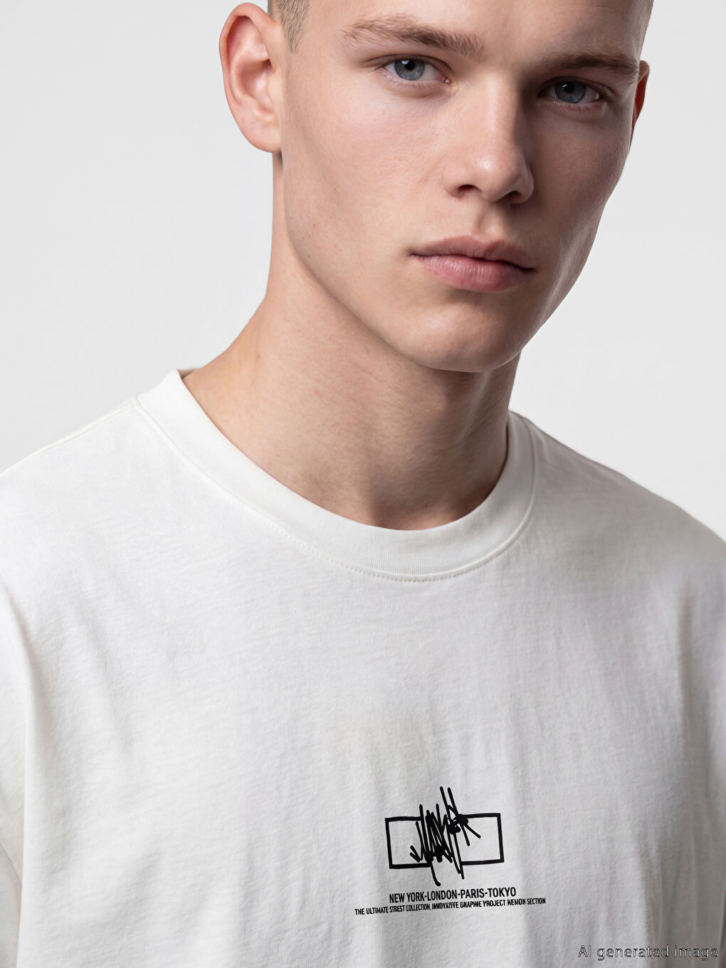 Crew Neck Printed Jersey Men's T-Shirt-2