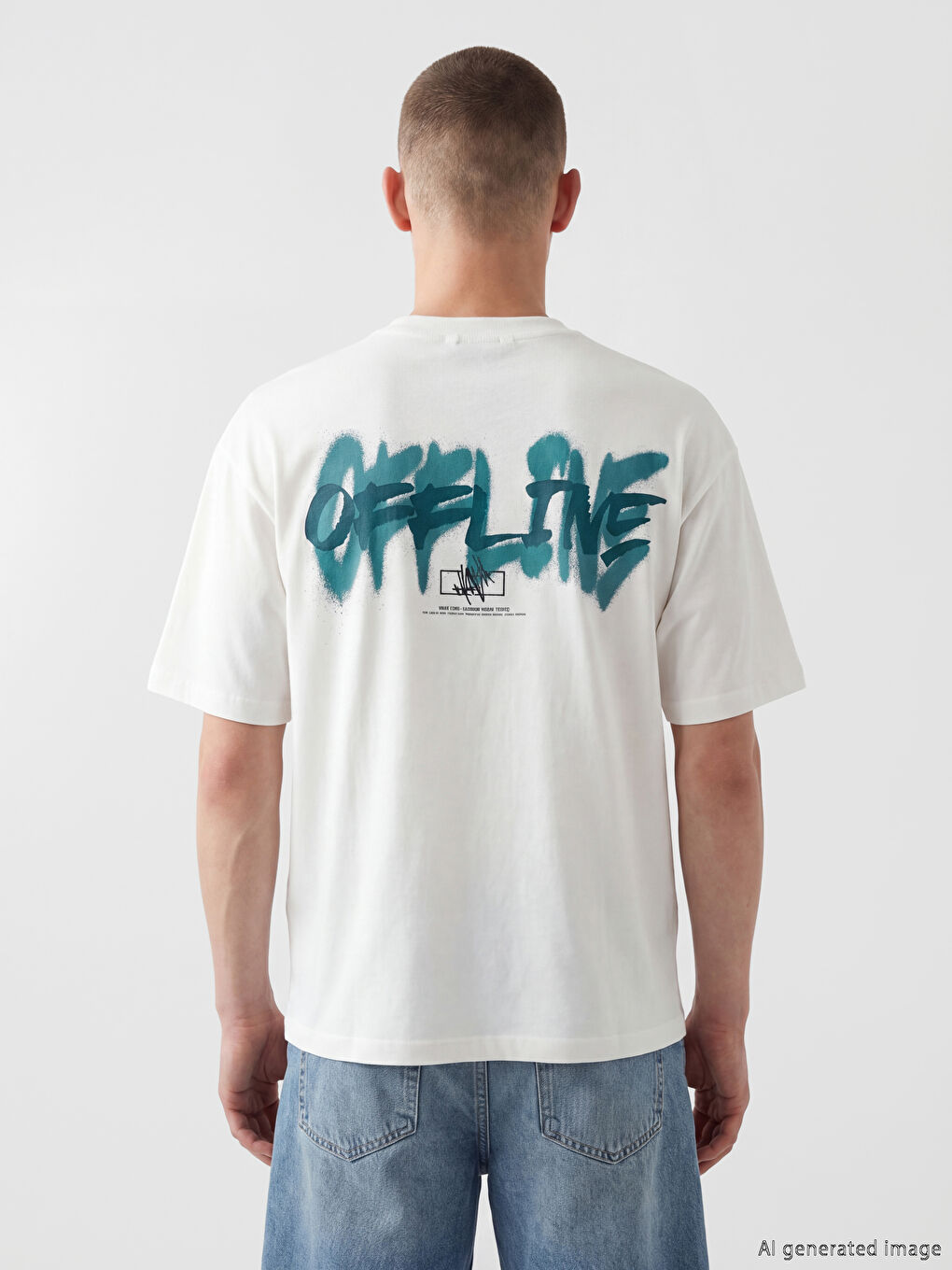 Crew Neck Printed Jersey Men's T-Shirt-3