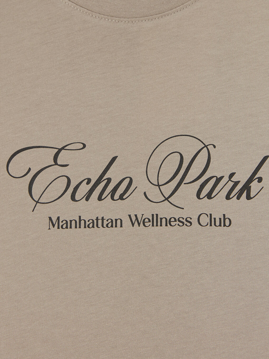 Bej Bisiklet Yaka Manhattan Baskılı Erkek Tişört-2