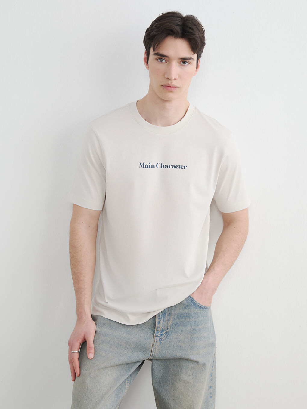 Crew Neck Printed Men's T-Shirt