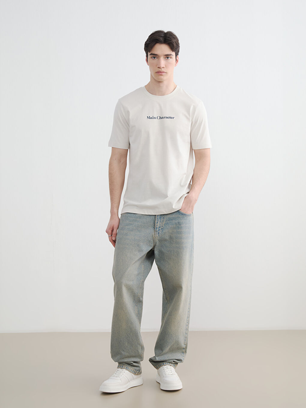 Crew Neck Printed Men's T-Shirt-1