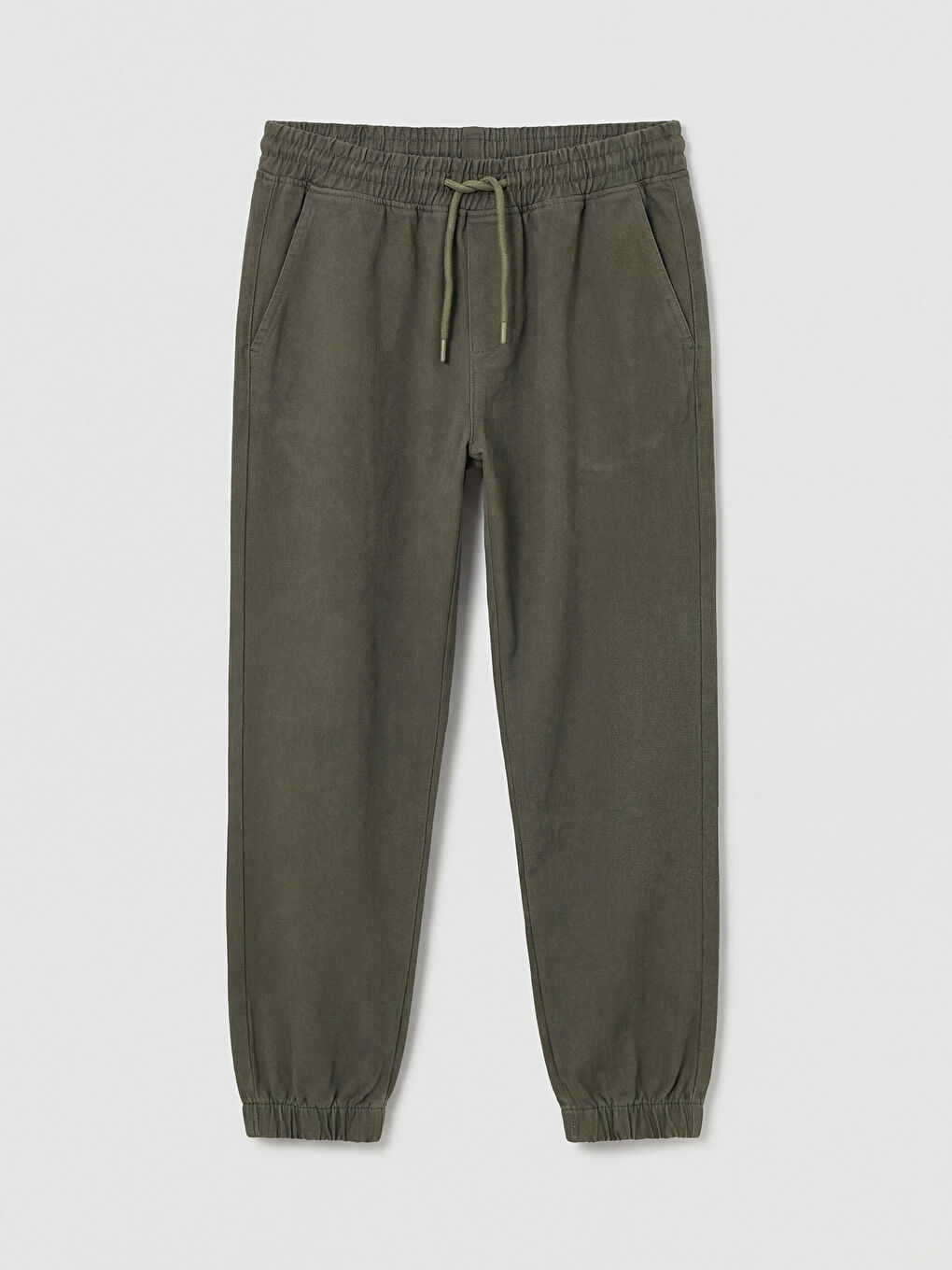 Haki Standart Kalıp Gabardin Erkek Pantolon-4