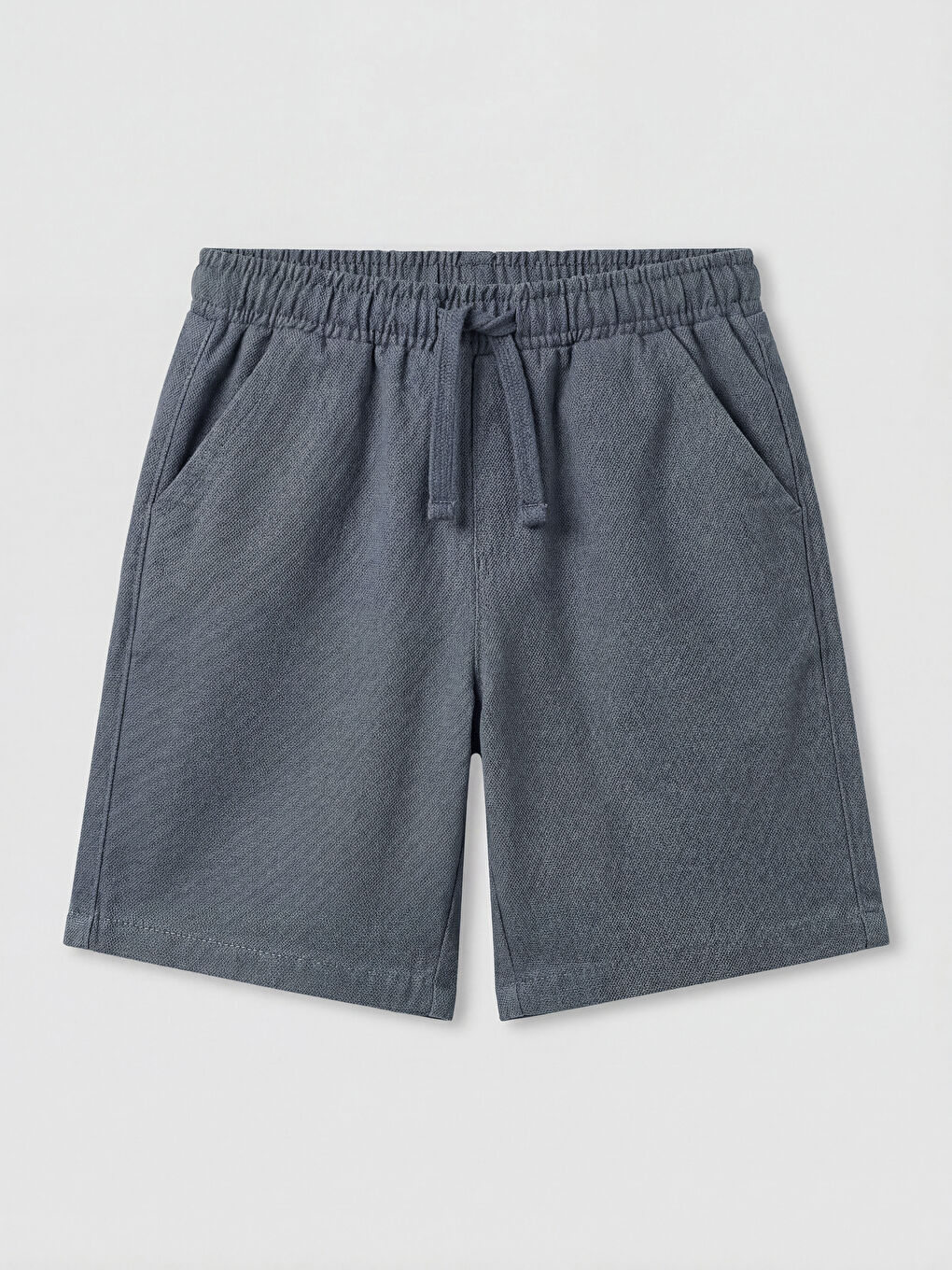 İndigo Beli Lastikli Erkek Bebek Şort