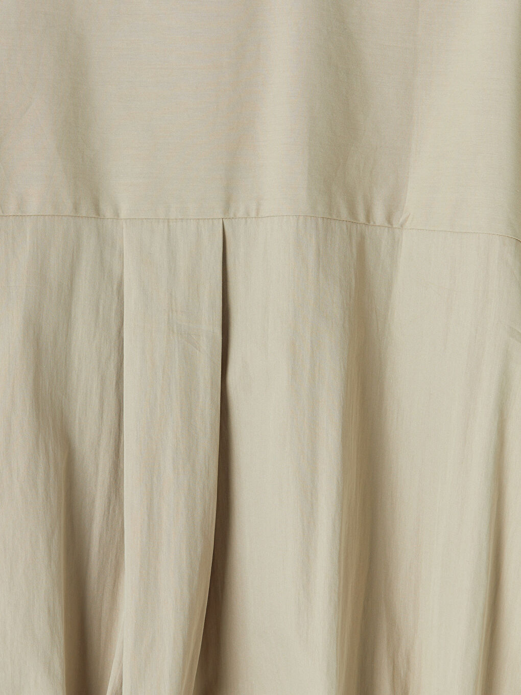 Bej Poplin Oversize Kadın Gömlek-4