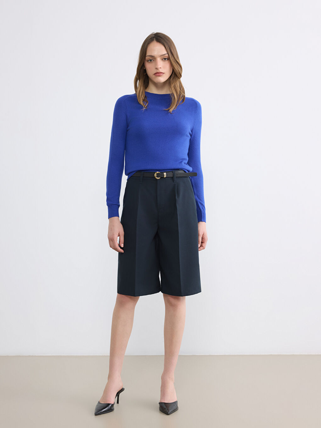 Mavi Bisiklet Yaka Kadın Triko Kazak	-1