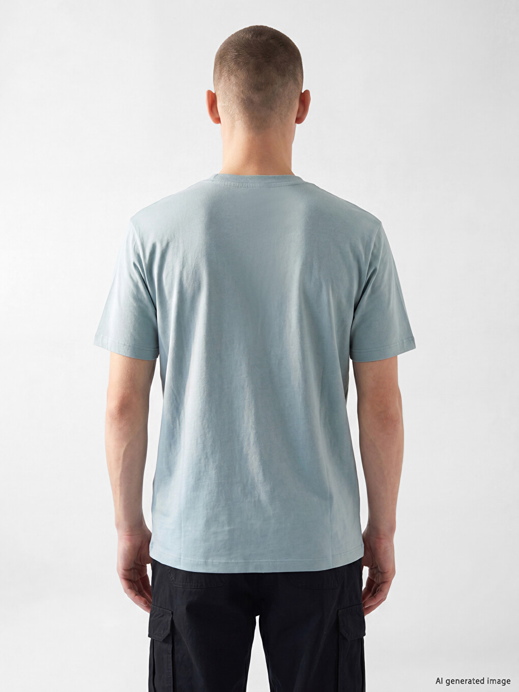 T-shirt I Stampuar Me Jakë Të Rrumbullakët Për Burra-3