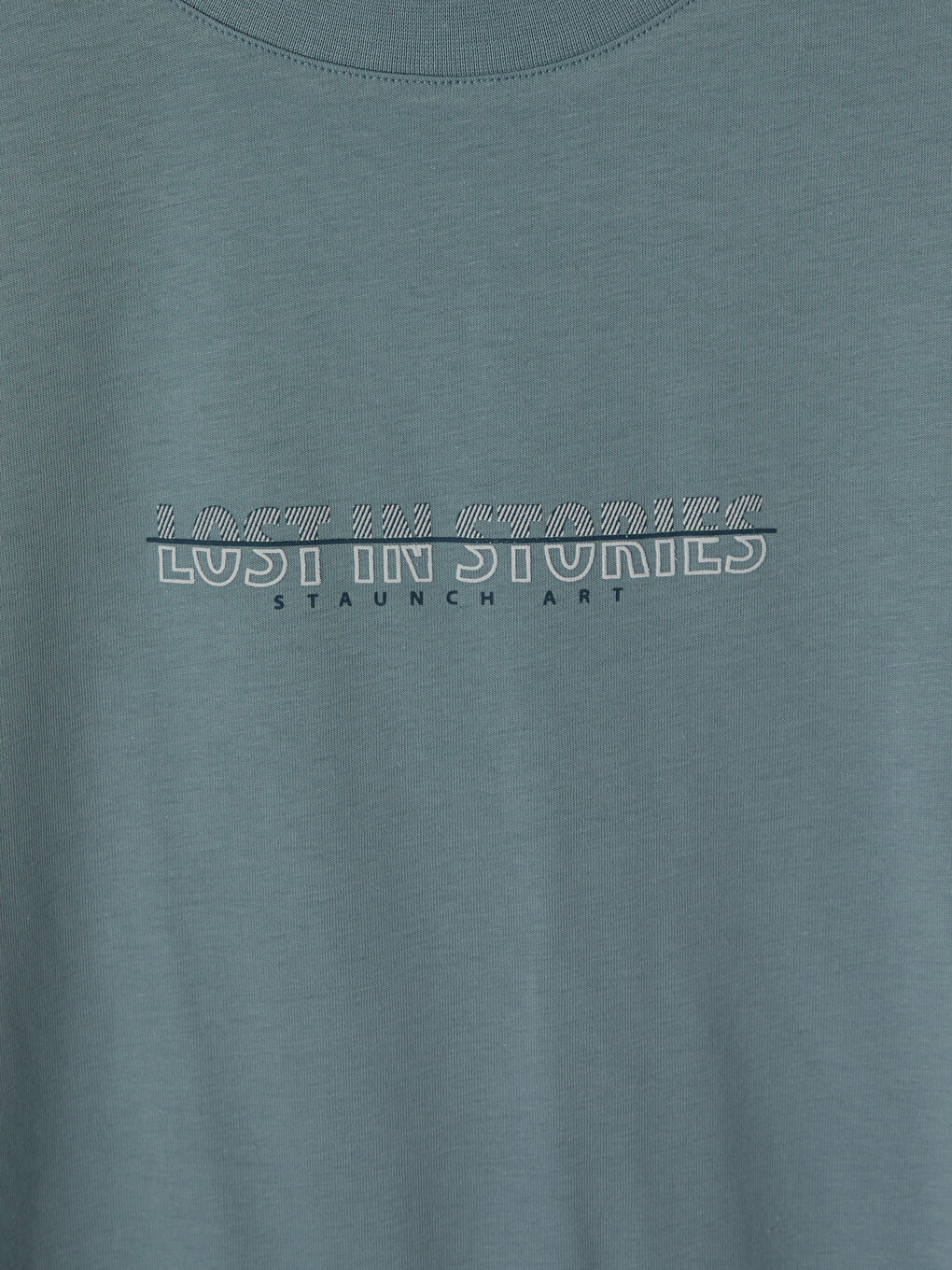 T-shirt I Stampuar Me Jakë Të Rrumbullakët Për Burra-6