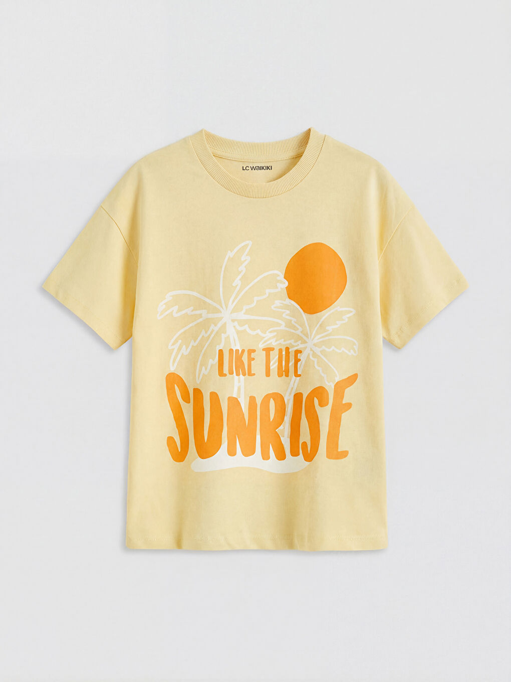 تي شيرت ياقة دائرية مطبوع للأولاد طقم من قطعتين-1