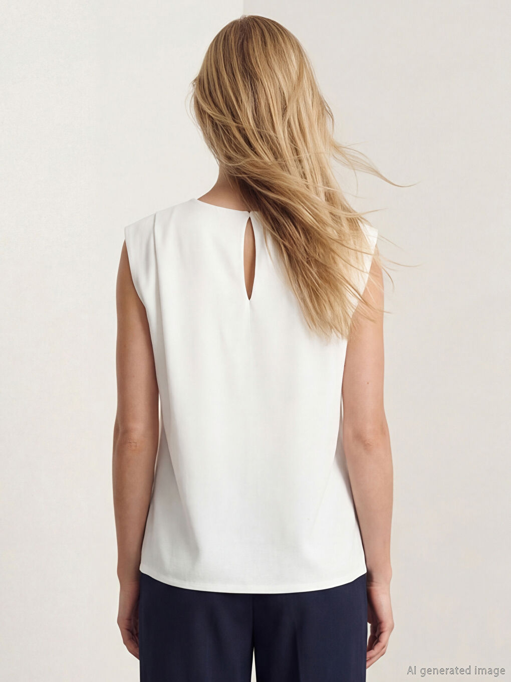 Ekru Bisiklet Yaka Bluz-2