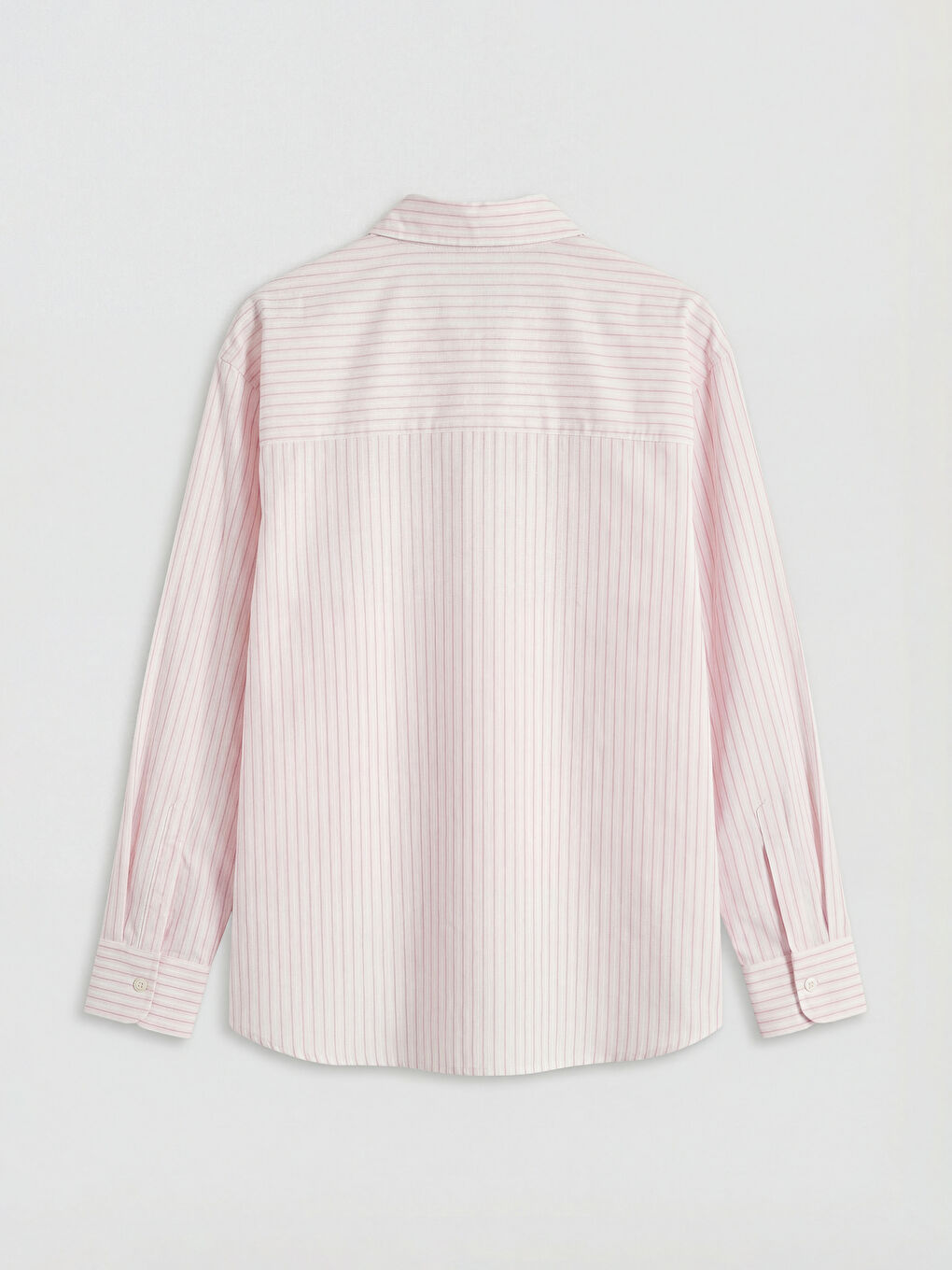 Prugasta prevelika ženska košulja od poplina-5