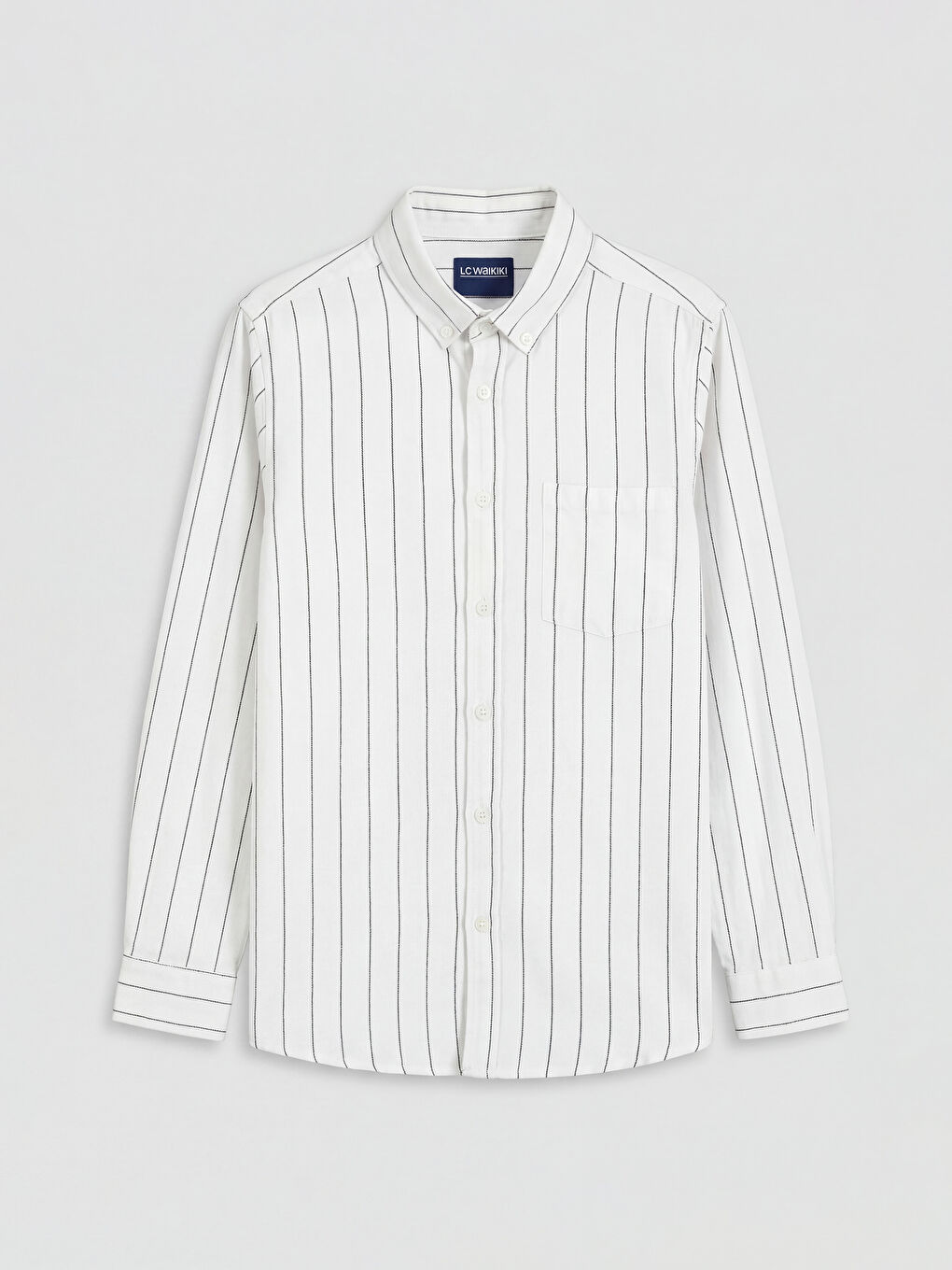 Ekru Çizgili Erkek Çocuk Gömlek