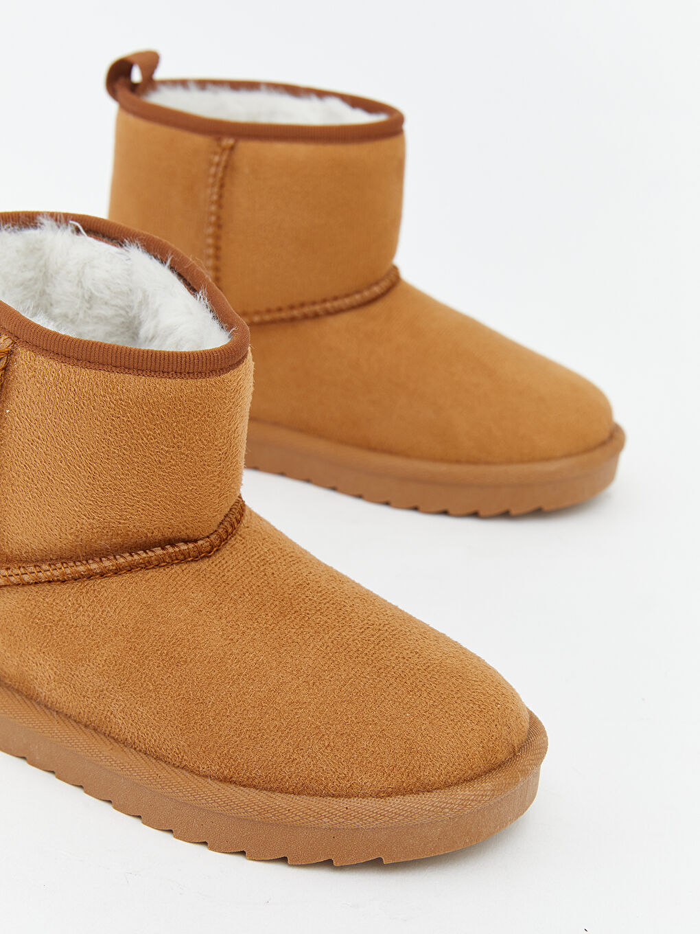 Kahverengi Süet Görünümlü Kürk Astarlı Kız Çocuk Bot-2