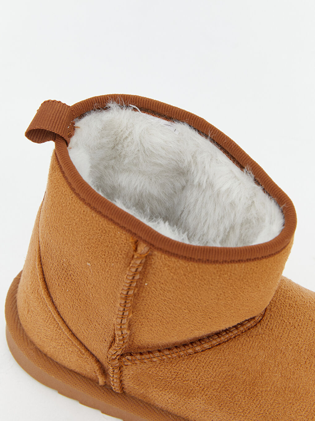 Kahverengi Süet Görünümlü Kürk Astarlı Kız Çocuk Bot-5