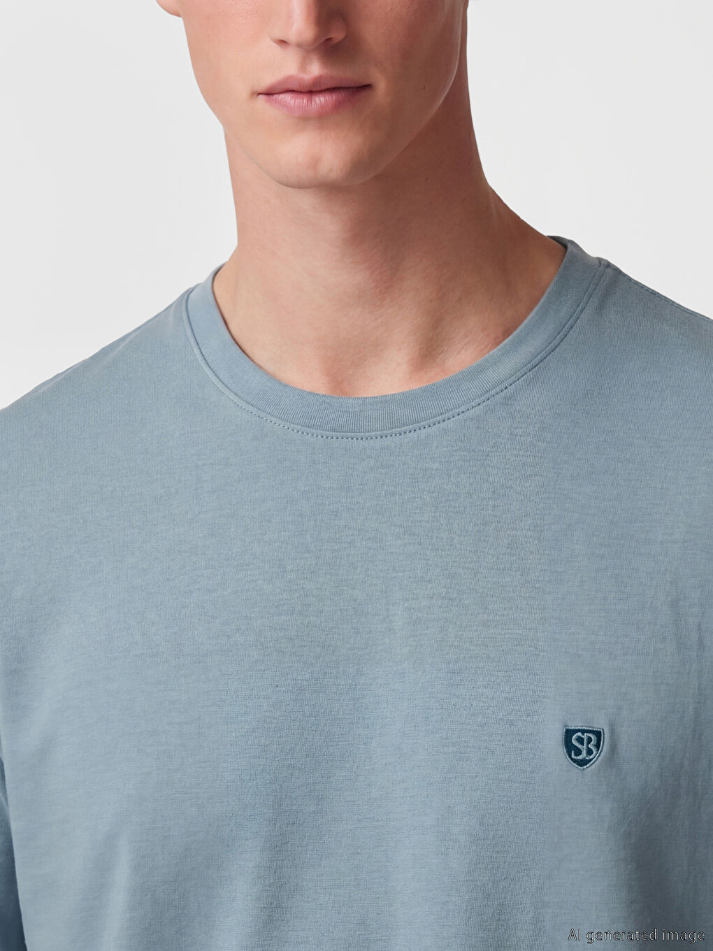 Crew Neck Embroidered Men's T-Shirt-2