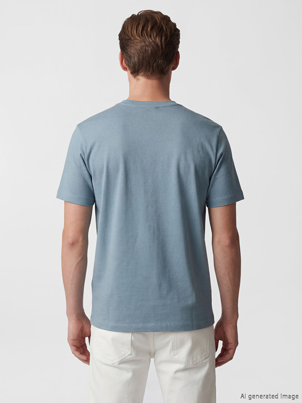 Crew Neck Embroidered Men's T-Shirt-3
