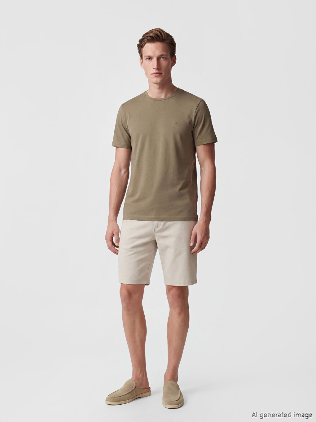 Crew Neck Embroidered Men's T-Shirt-1