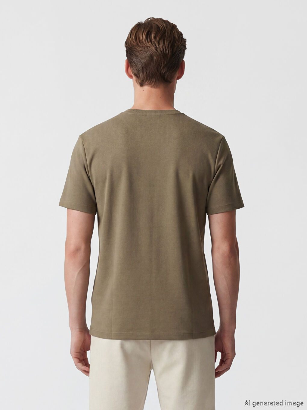 Crew Neck Embroidered Men's T-Shirt-3