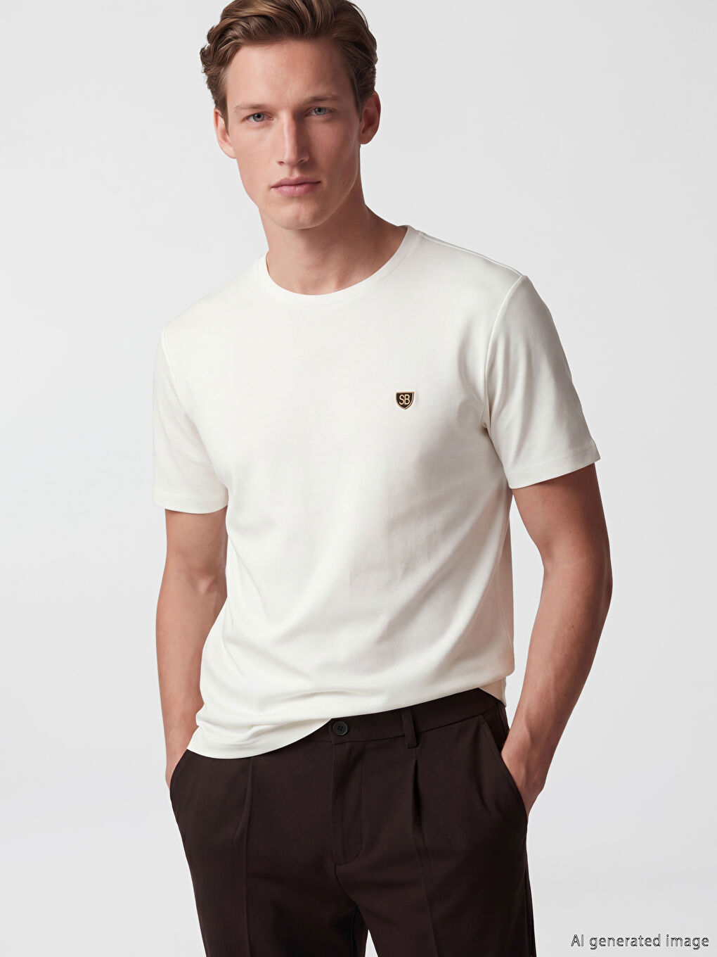 Crew Neck Embroidered Men's T-Shirt