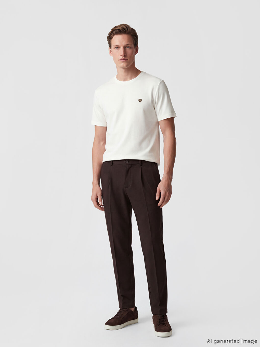 Crew Neck Embroidered Men's T-Shirt-1