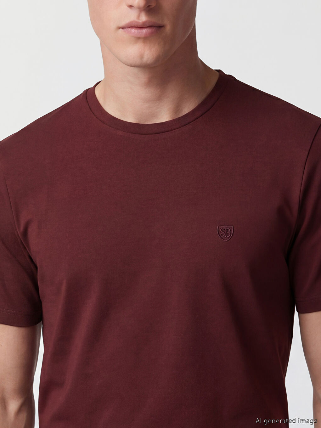 Crew Neck Embroidered Men's T-Shirt-2