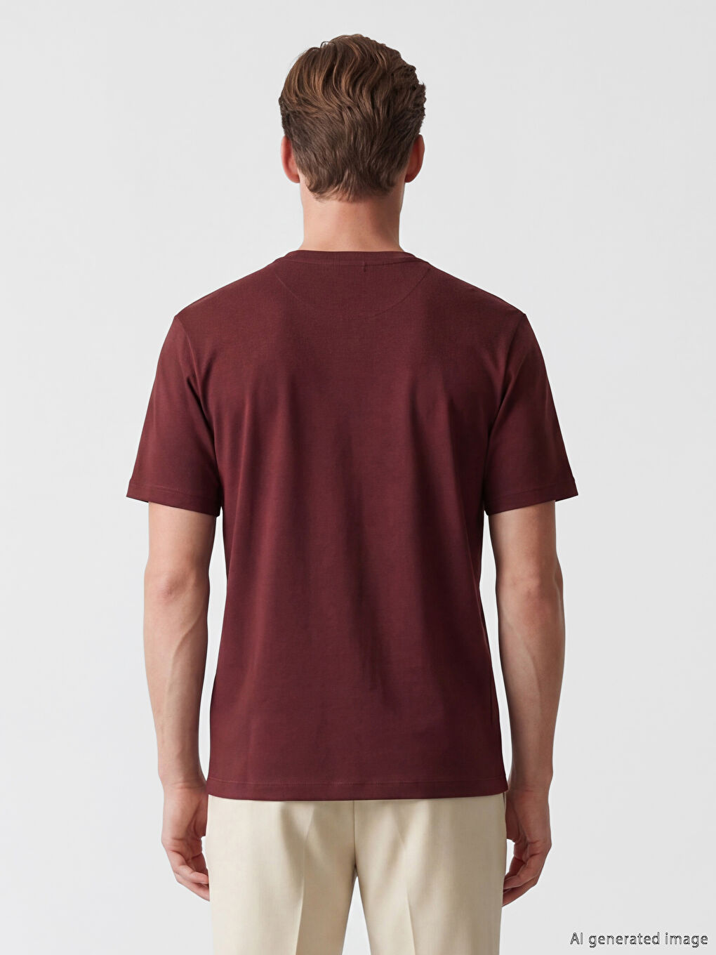 Crew Neck Embroidered Men's T-Shirt-3