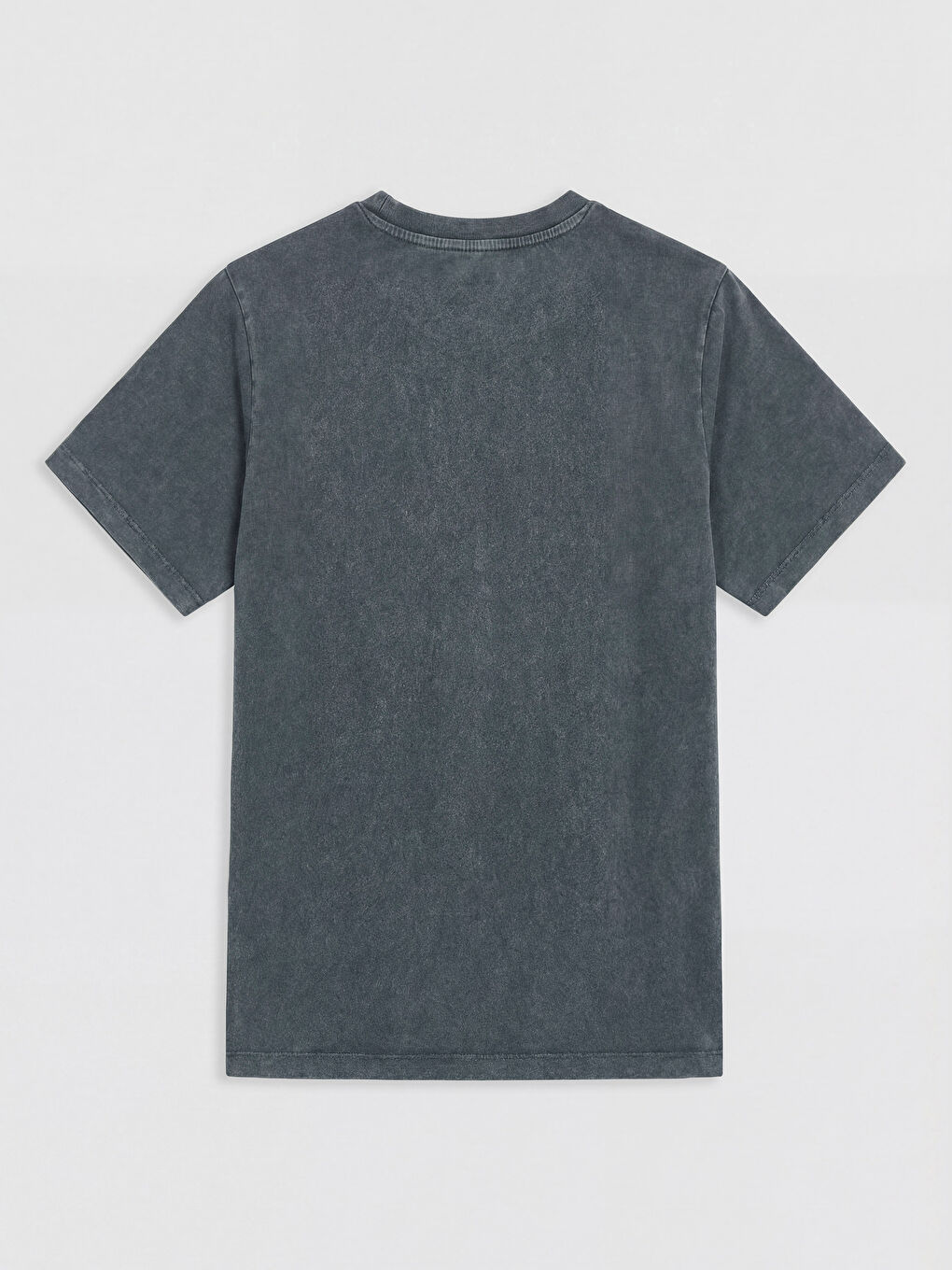 Antrasit Bisiklet Yaka Taşlı Kadın Tişört-5