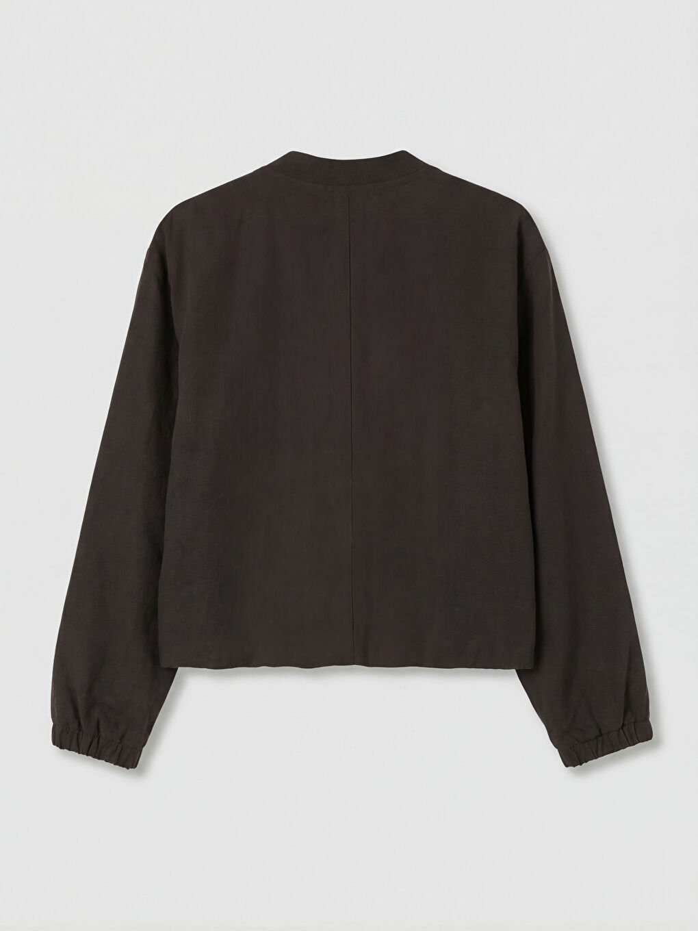 Kahverengi Kolej Yaka Kadın Ceket-1