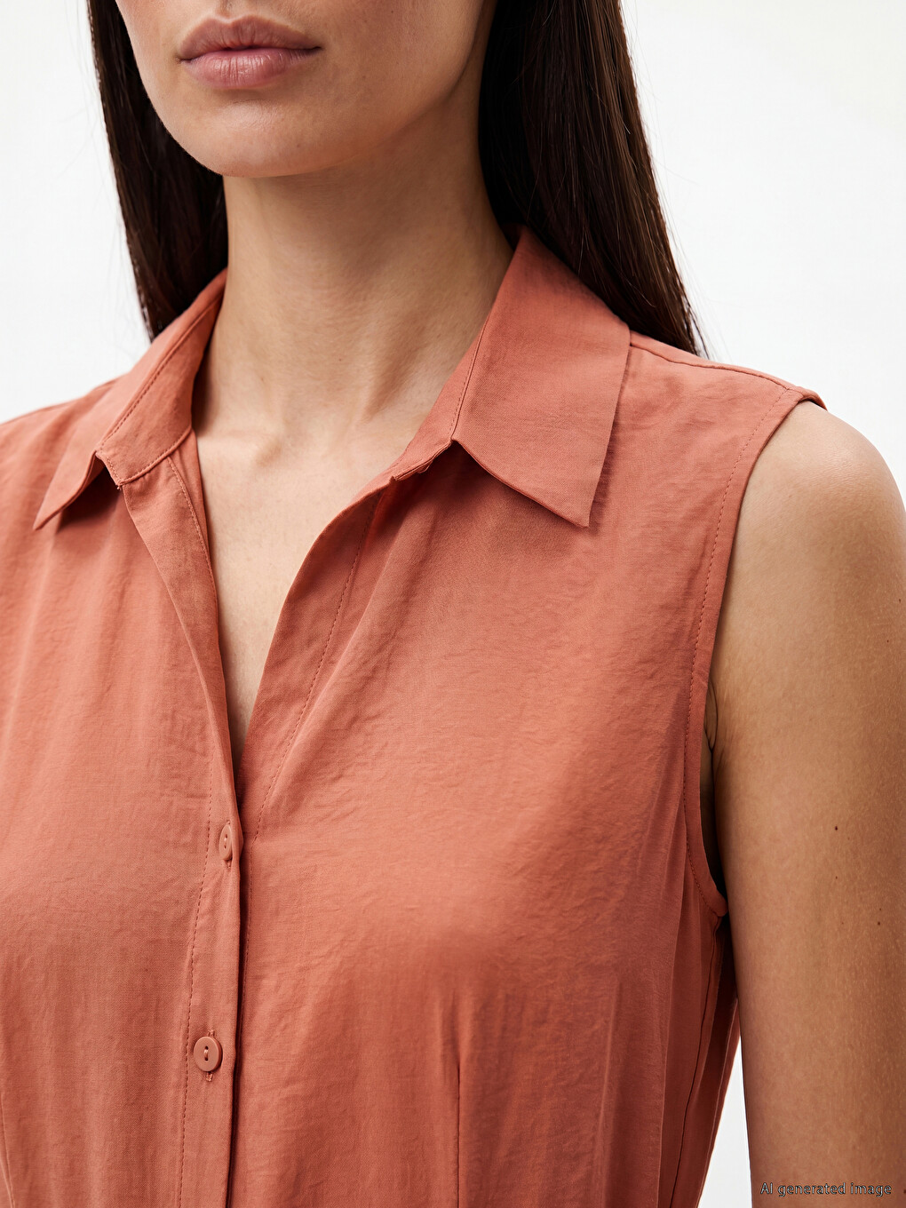 A Cut Modal Blend Shirt Dress-2