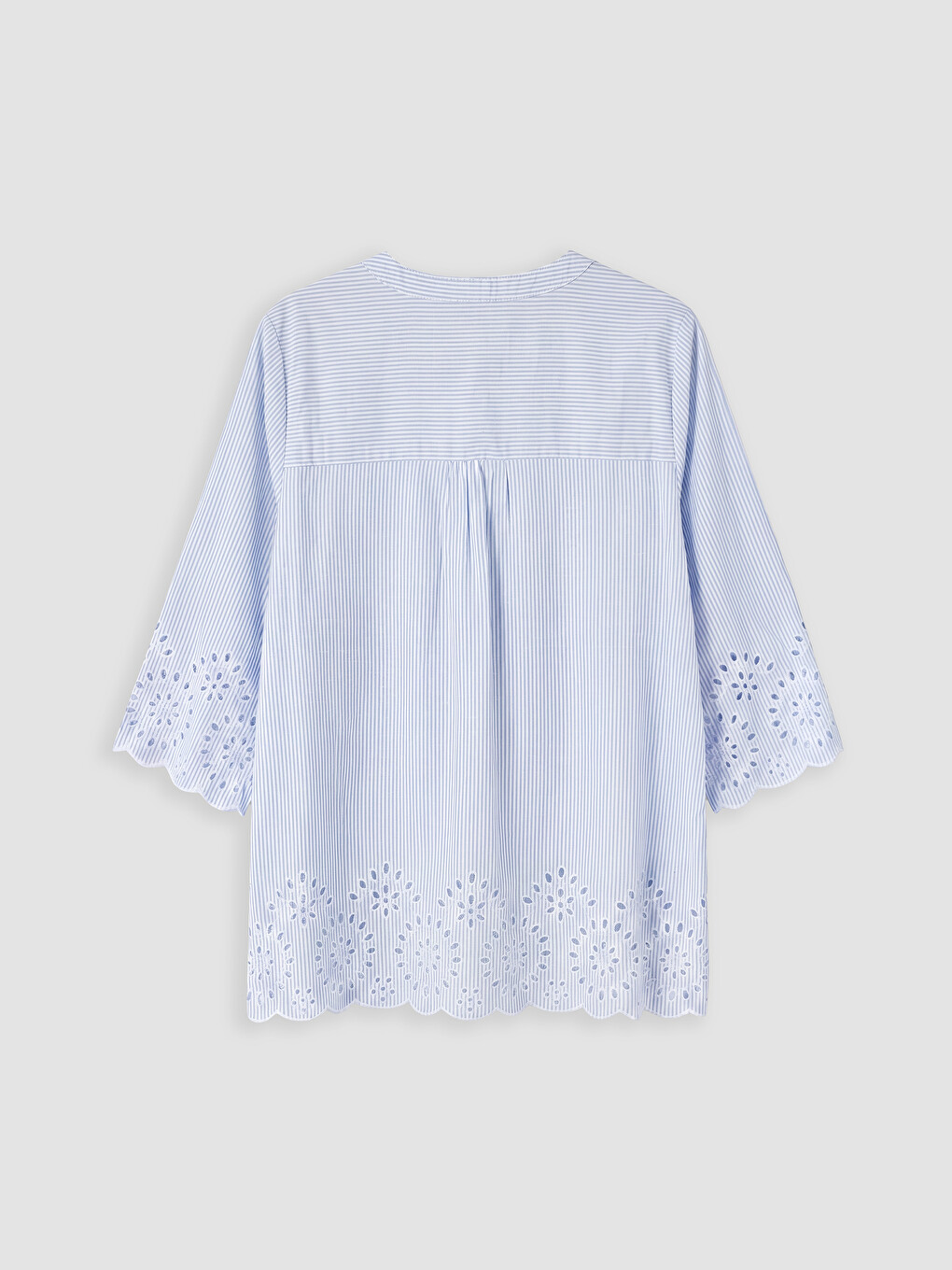 Notch Neck Floral Embroidered Detail Blouse-6