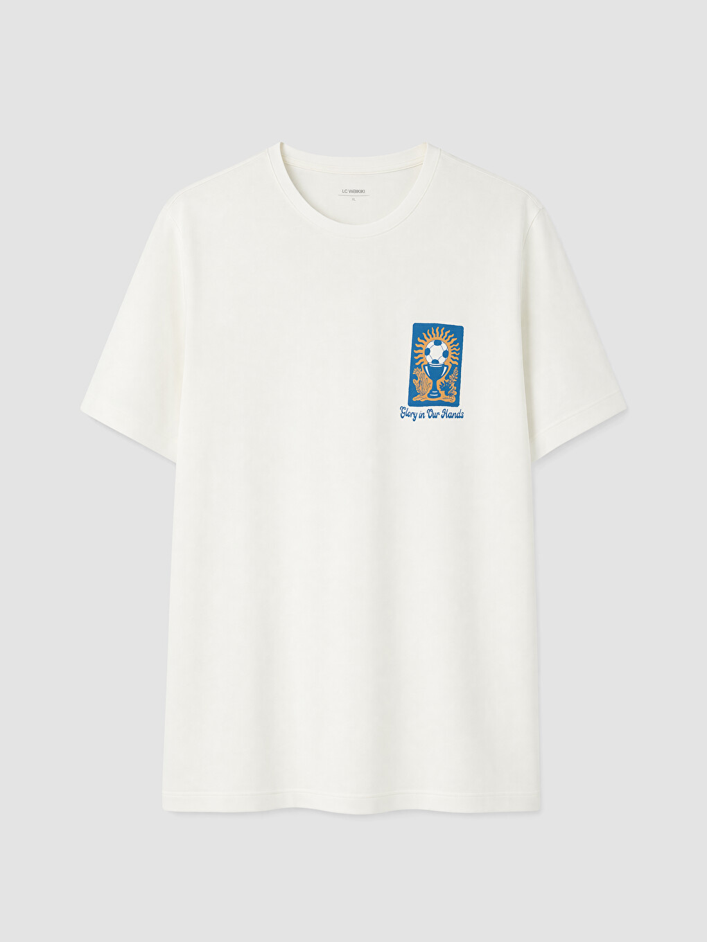 Crew Neck Printed Jersey Men's T-shirt-3
