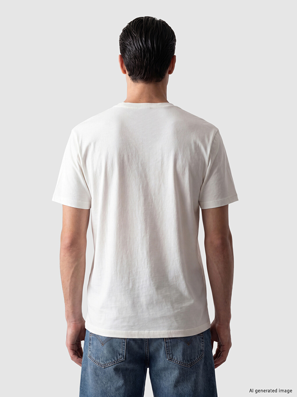 Crew Neck Printed Jersey Men's T-shirt-2