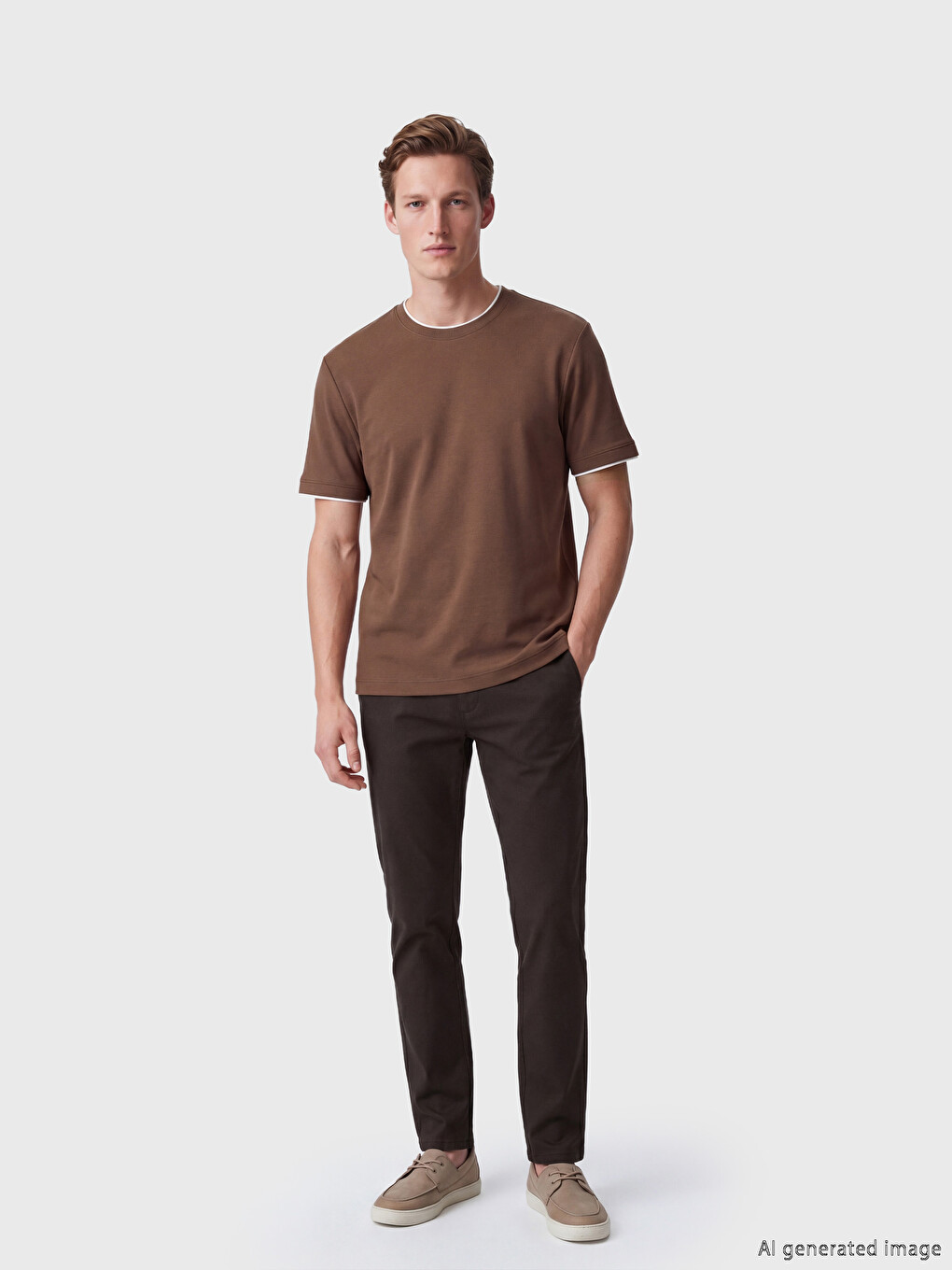 Crew Neck Embroidered Men's T-Shirt-1