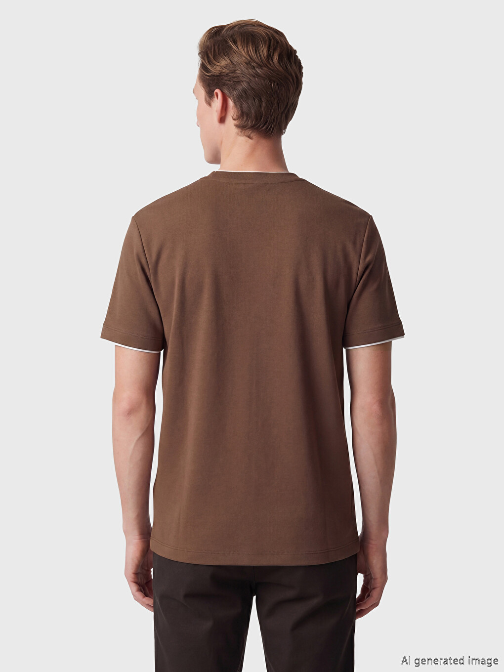 Crew Neck Embroidered Men's T-Shirt-3