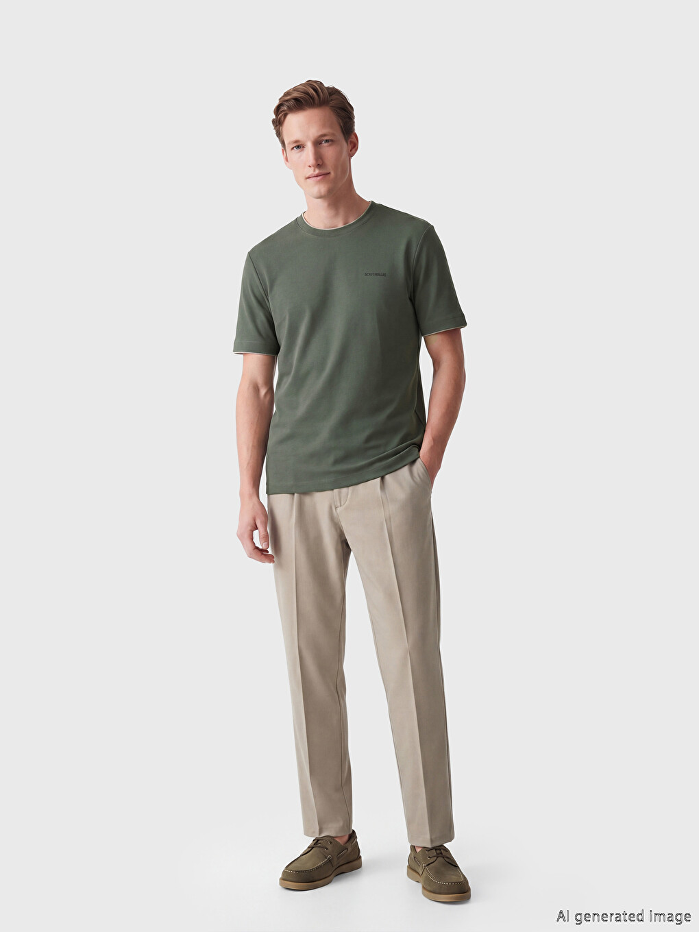 Crew Neck Embroidered Men's T-Shirt-1