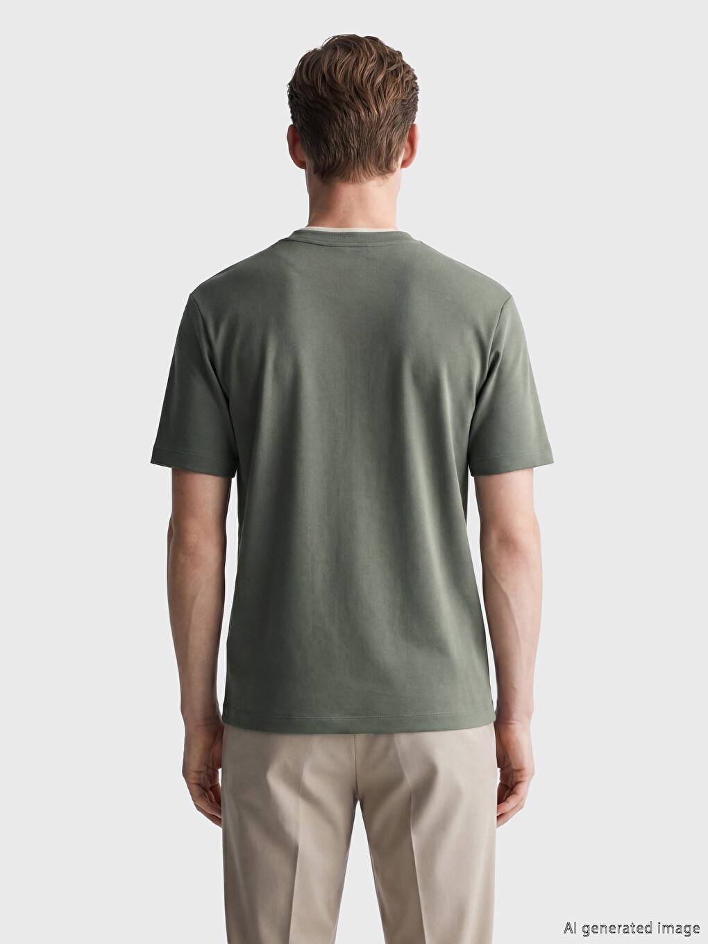 Crew Neck Embroidered Men's T-Shirt-3