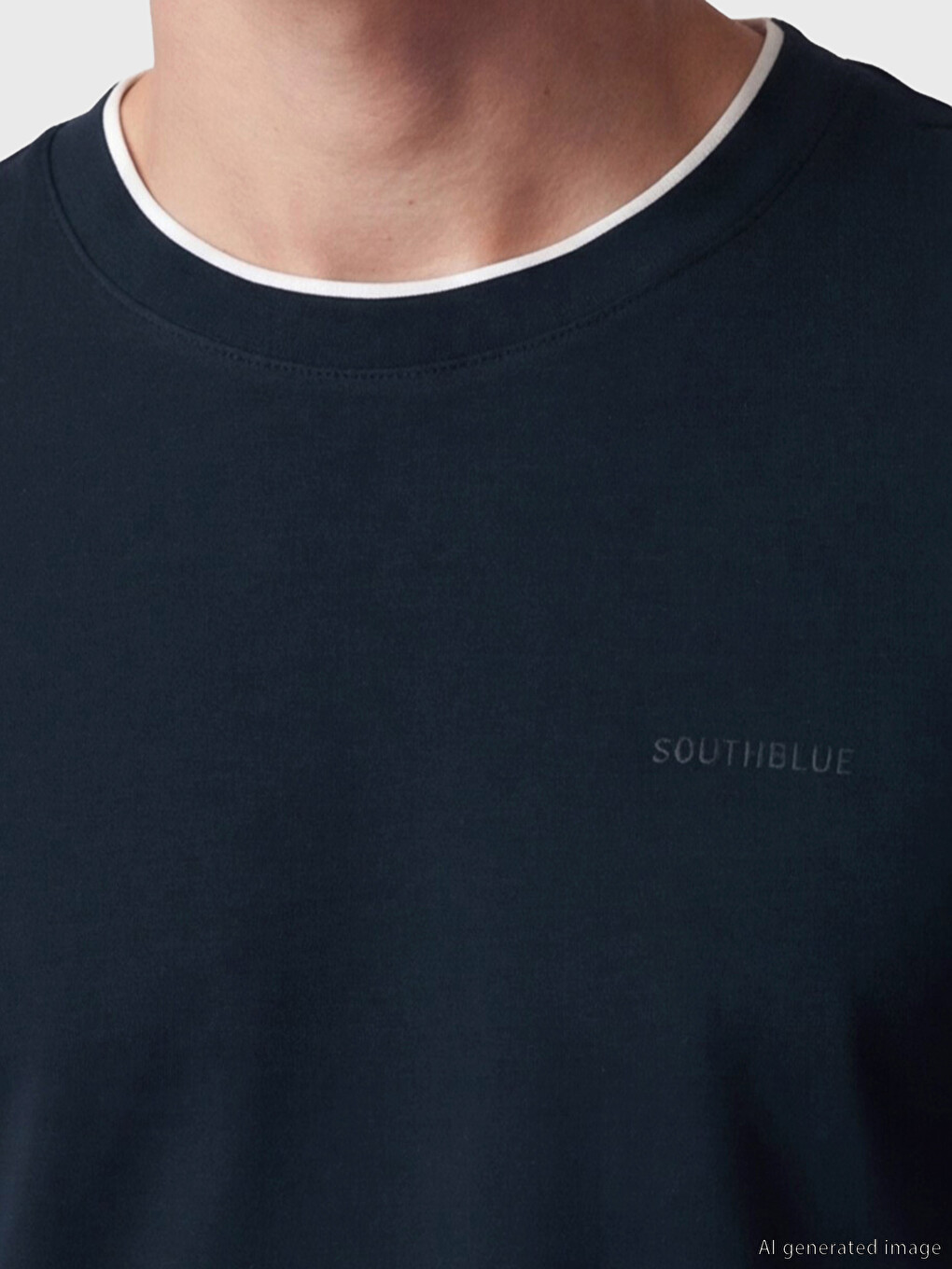 Crew Neck Embroidered Men's T-Shirt-2